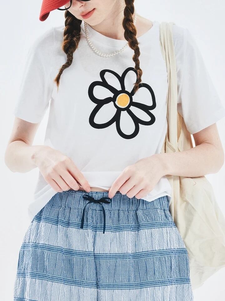 imakokoni ホワイトカラーフラワーデザイントップス 244708