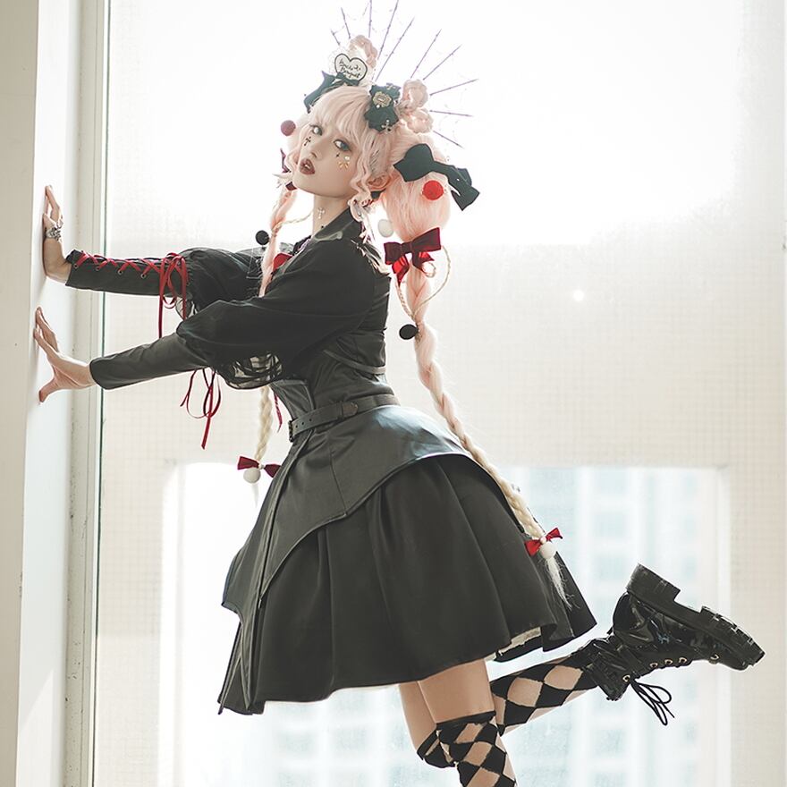 ロリータ ゴスロリ 小悪魔 エプロン 地雷系 アイドル コンカフェ ゆめ