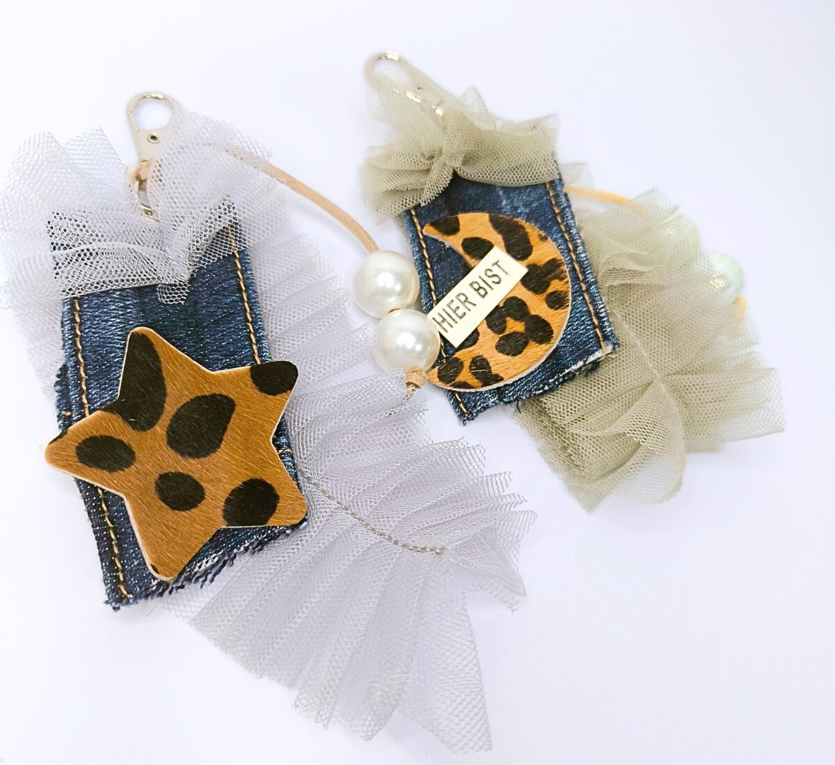 デニムリメイクキーホルダー バッグチャーム