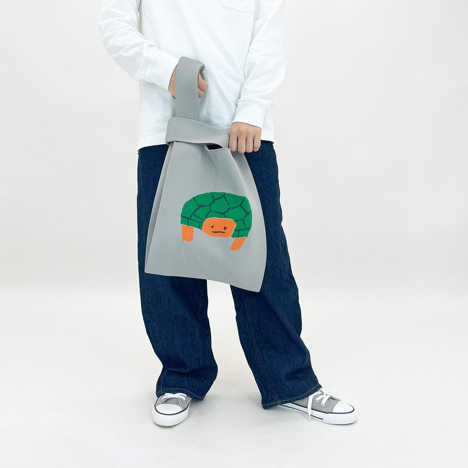 JIN KITAMURA】北村人 KNIT MARCHE BAG タートル ニットマルシェバッグ