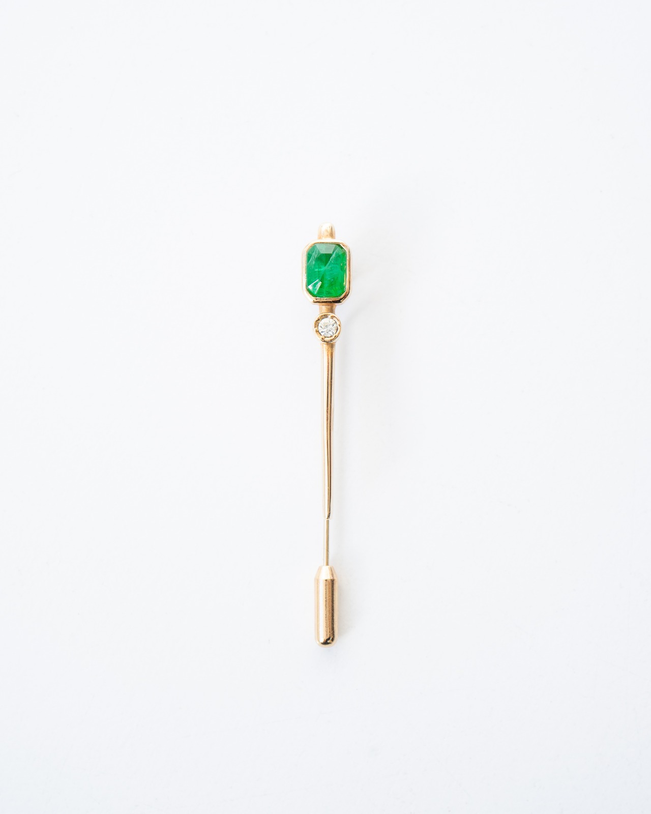 〈No Brand〉Emerald Pin Brooch