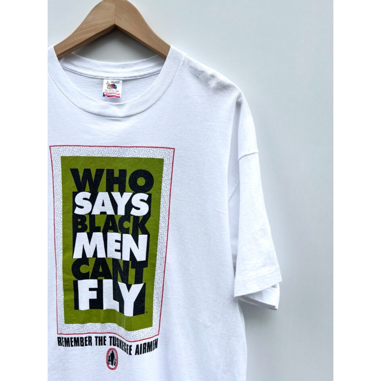 90s TUSKEGE AIRMEN MESSAGE Tee MADE IN USA  Size L
