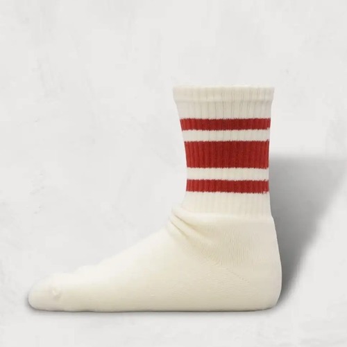 80's Skater Socks  2nd Collection | Short Length　Red