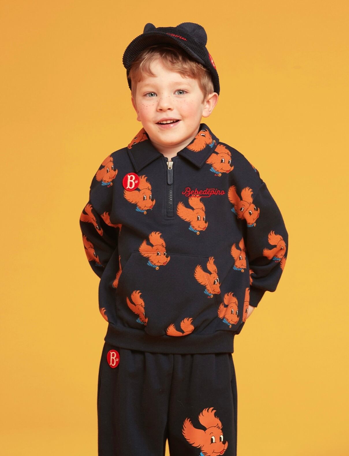 BEBE DE PINO] All over jesse half zip up sweatshirt 正規品 韓国