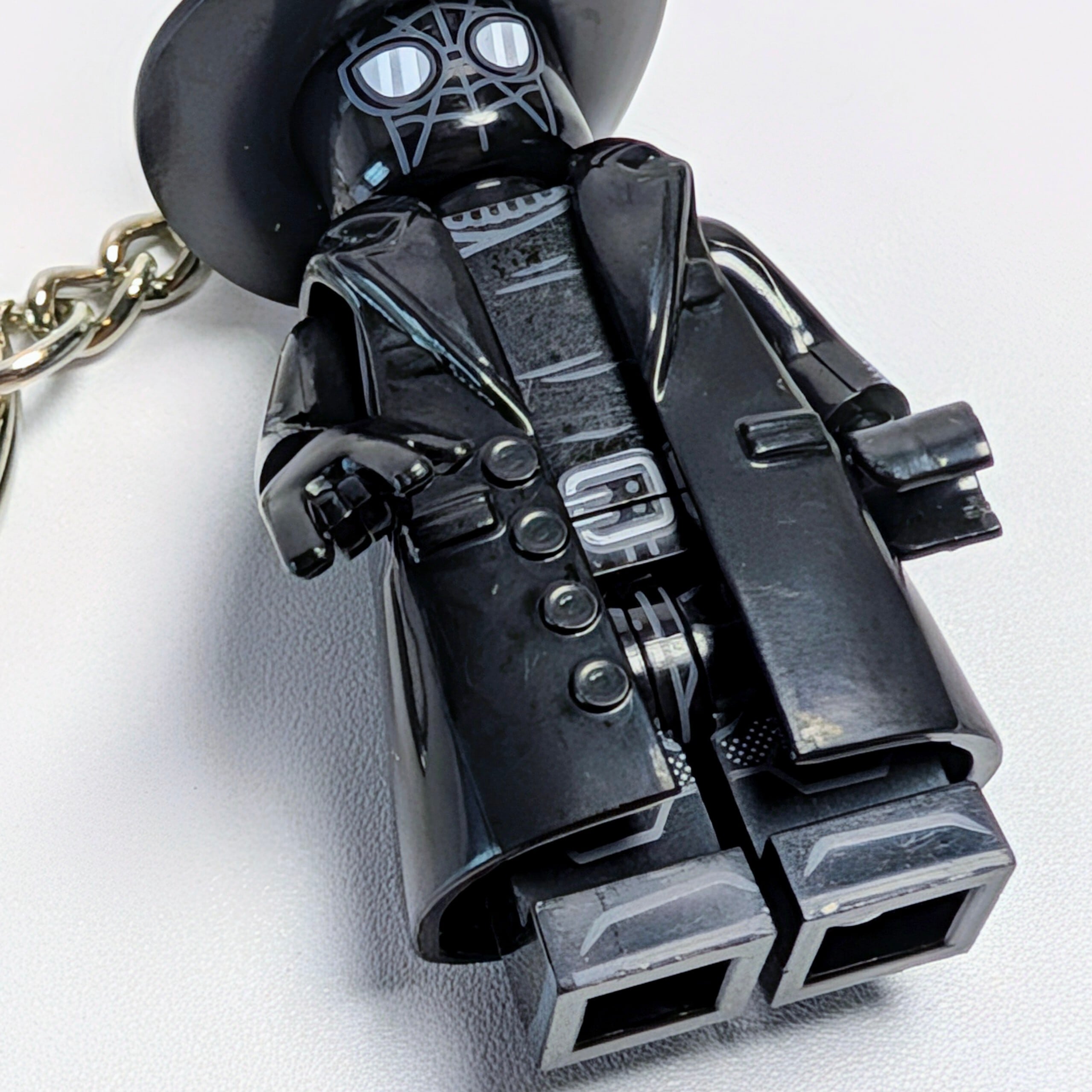 ★ブロックフィギュアキーホルダー★【 Spider-Noir スパイダーノワール 】スパイダーマン / MARVEL / マーベルコミックス〚アメリカン雑貨 アメトイ〛