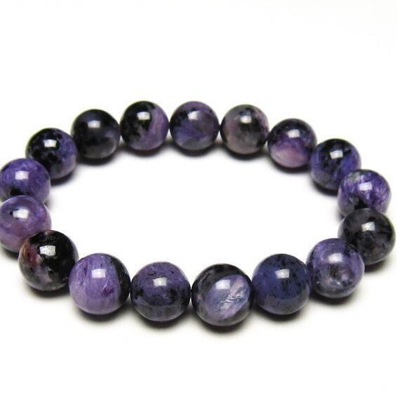 チャロアイト ブレスレット 12mm 一点物 メール便可 111-49271