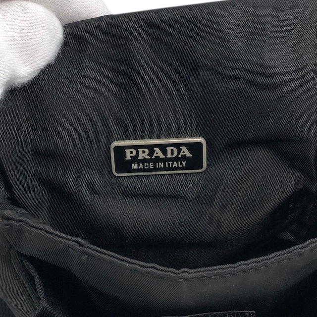PRADA プラダ ショルダーバッグ ブラック フロントバックル ナイロン ミニバッグ vintage ヴィンテージ オールド efbuwg