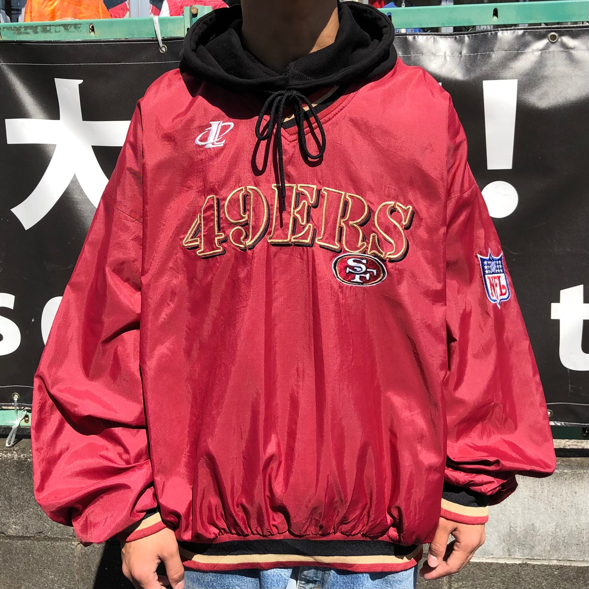 90s- NFL サンフランシスコ・フォーティナイナーズ プルオーバー 【中古美品】 NFL サンフランシスコ・フォーティナイナーズ プルオーバージャケット ナイロンジャケット