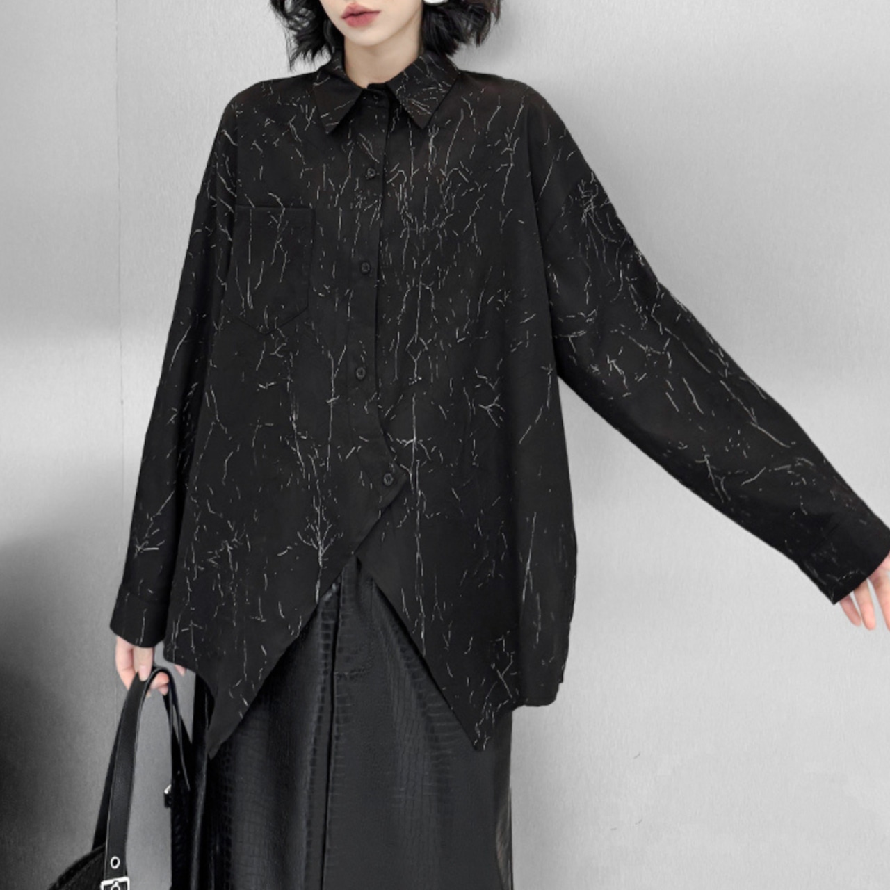 Irregular loose design shirt(ME023)