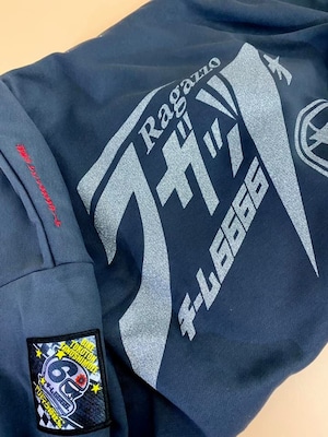 68 きらきらラガッツォ グレー 裏起毛パーカー 68 きらきらラガッツォ グレー 裏起毛パーカー