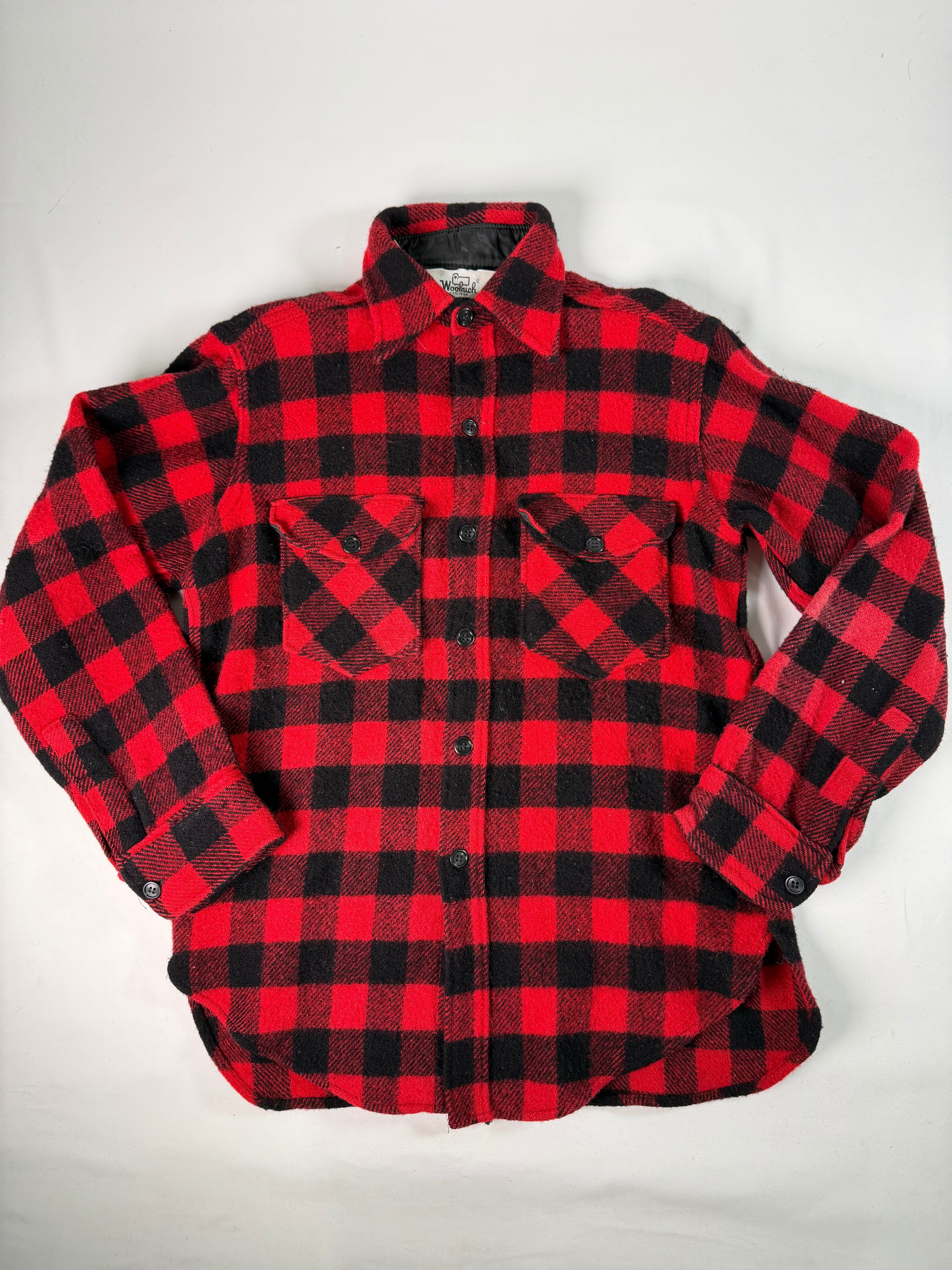 70s SEARS シアーズ ブロック バッファローチェック ウール x リネン