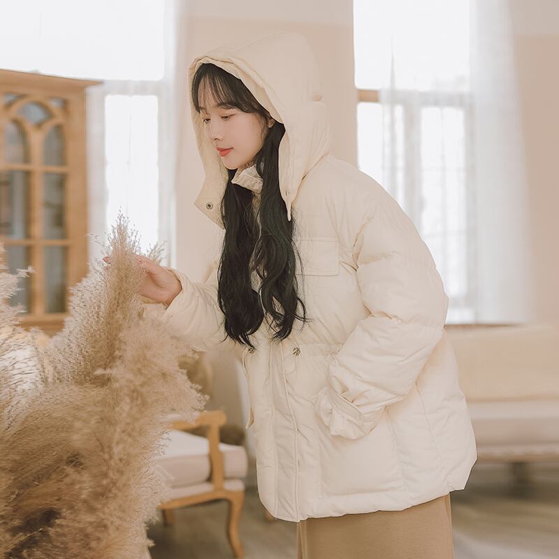 フードギャザーウェストウィンター コットン 冬物 萌量不足69458581818