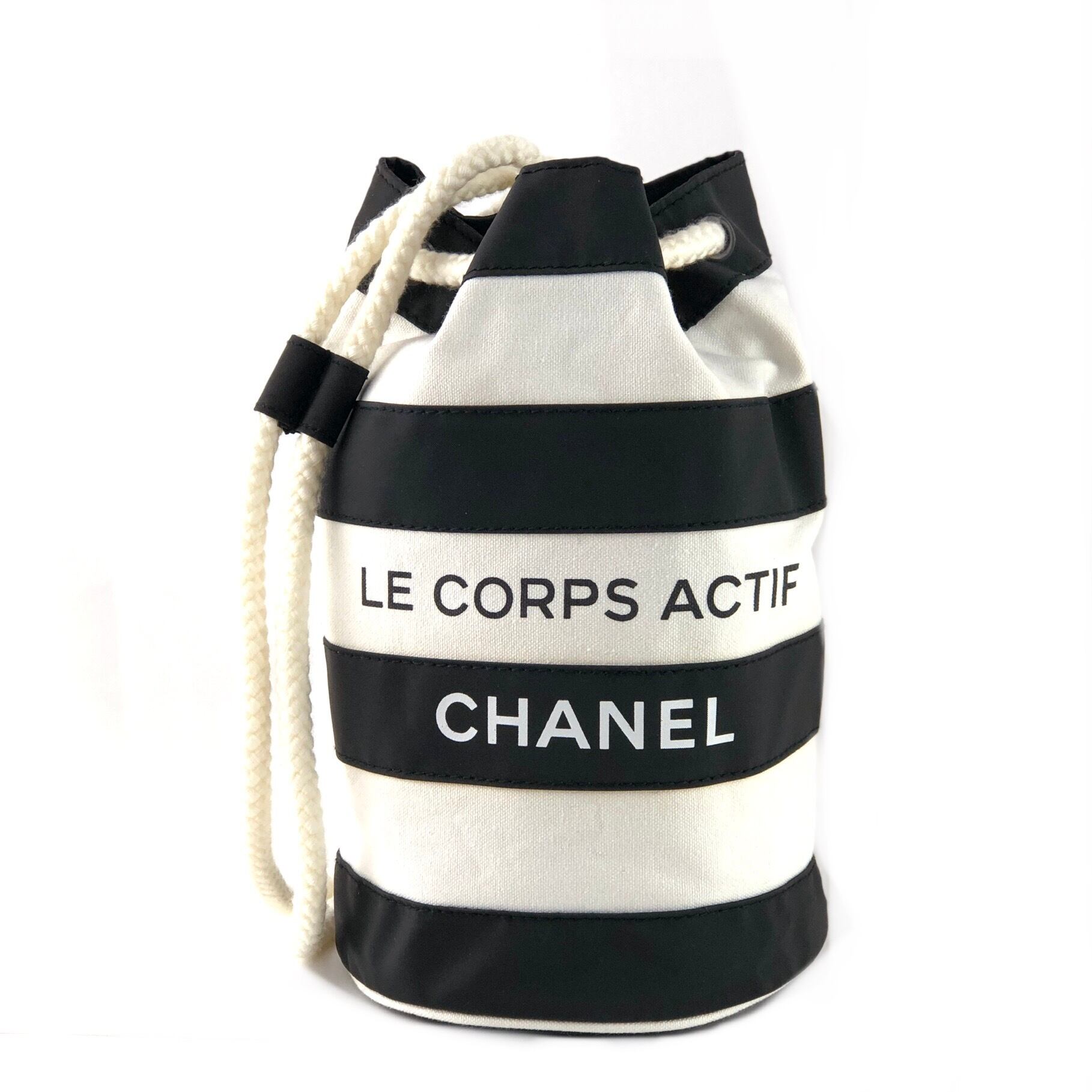 CHANEL シャネル　ボーダー　巾着　リュック　ミニバッグ　プールバッグ　ボーダー　vintage　ショルダーバッグ　ヴィンテージ　オールド　 6vs2up | VintageShop solo powered by BASE