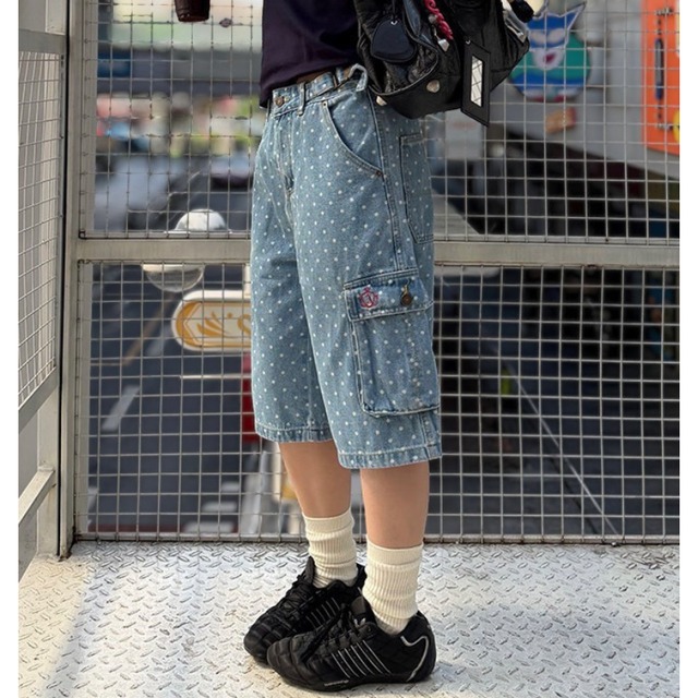 dot cargo cropped denim　ドットカーゴクロップドデニム　J1936