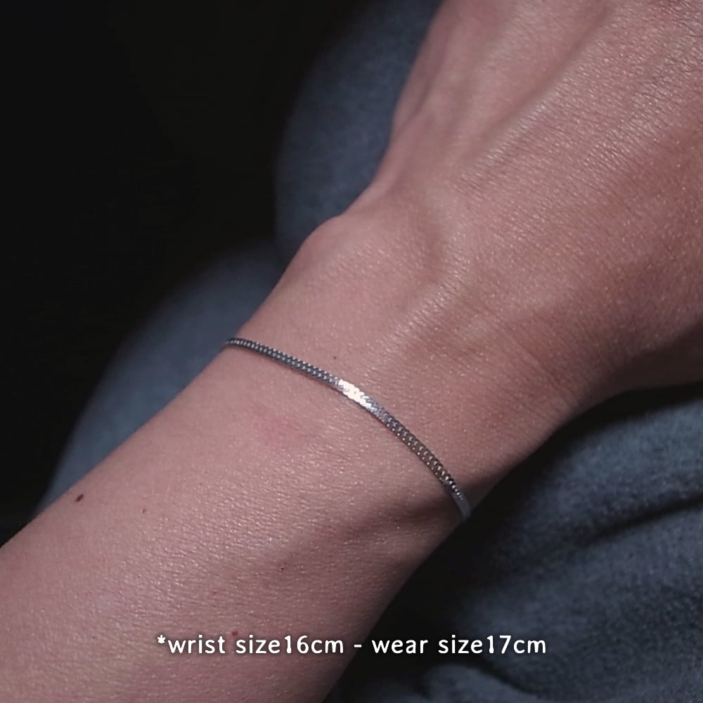 SILVER925 HERRINGBONE CHAIN BRACELET | ROSETTAPRAYER