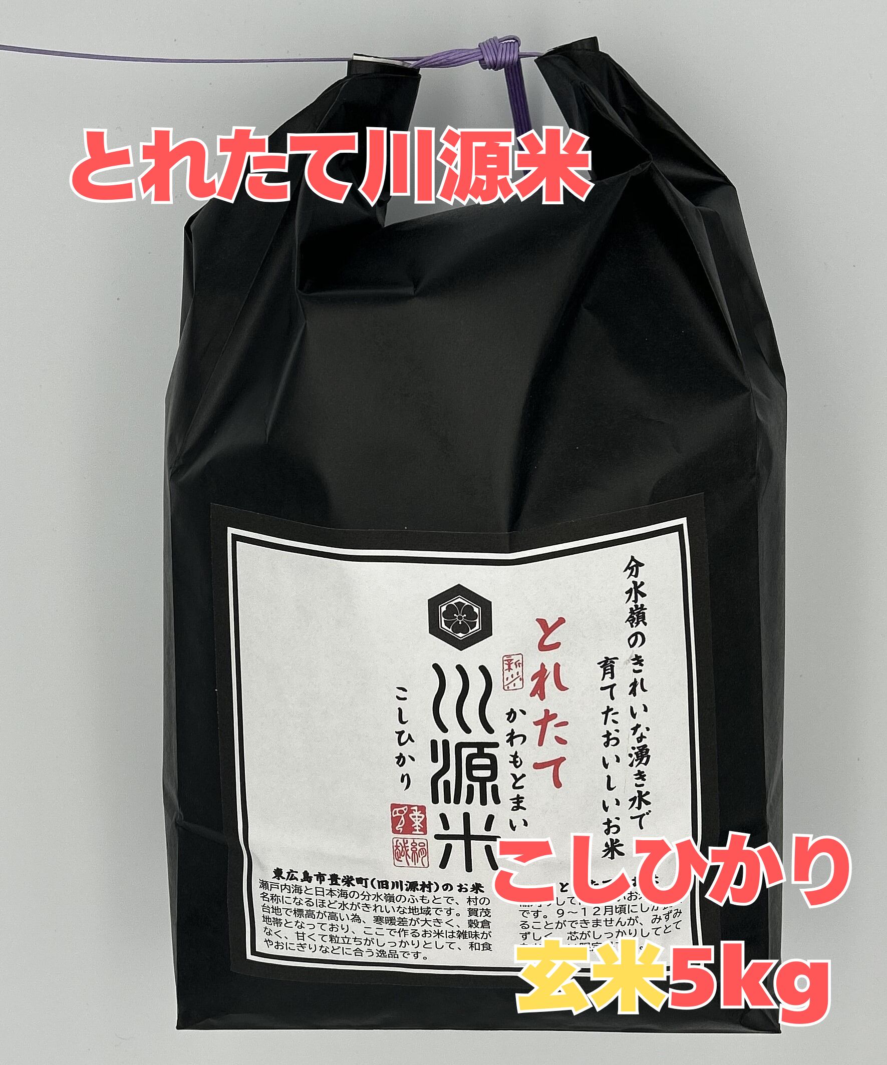 とれたて川源米(こしひかり/玄米5kg)