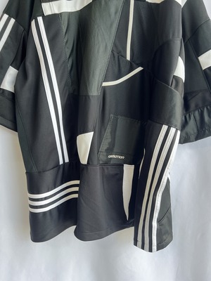 【KOH ISHIGURO】"再構築" REMAKE big silhouette LINE patchwork T-shirts