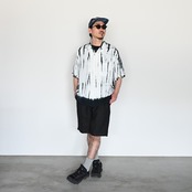 KUON / Arimatsu Shibori Camp Collar Shirt スタイル