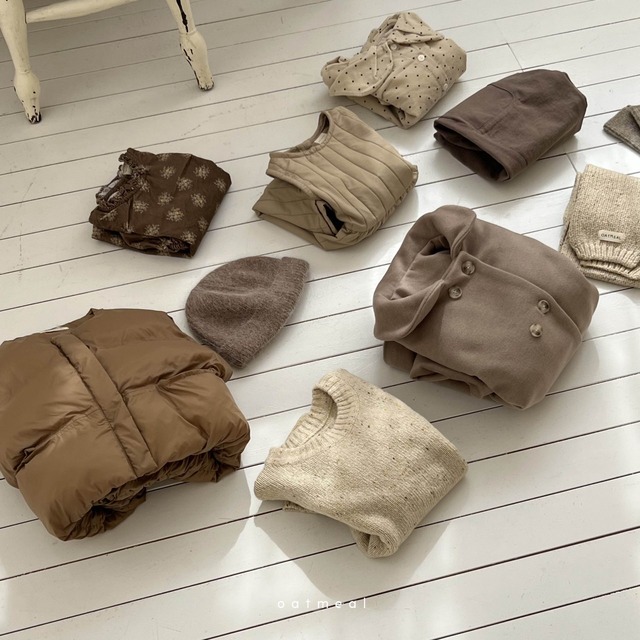 即納 80.90cm / shine frill blouse [ oatmeal ]