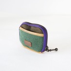 レトロ コインケース / Retro coin case/グリーンミックス×ブラウン ピッグレザー