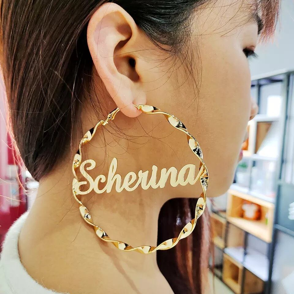 名前入れピアス】フープピアス | LOVEYsmileSHOP