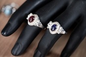 R-097 K10 Circle Native Oval Signet Ring (Ruby)