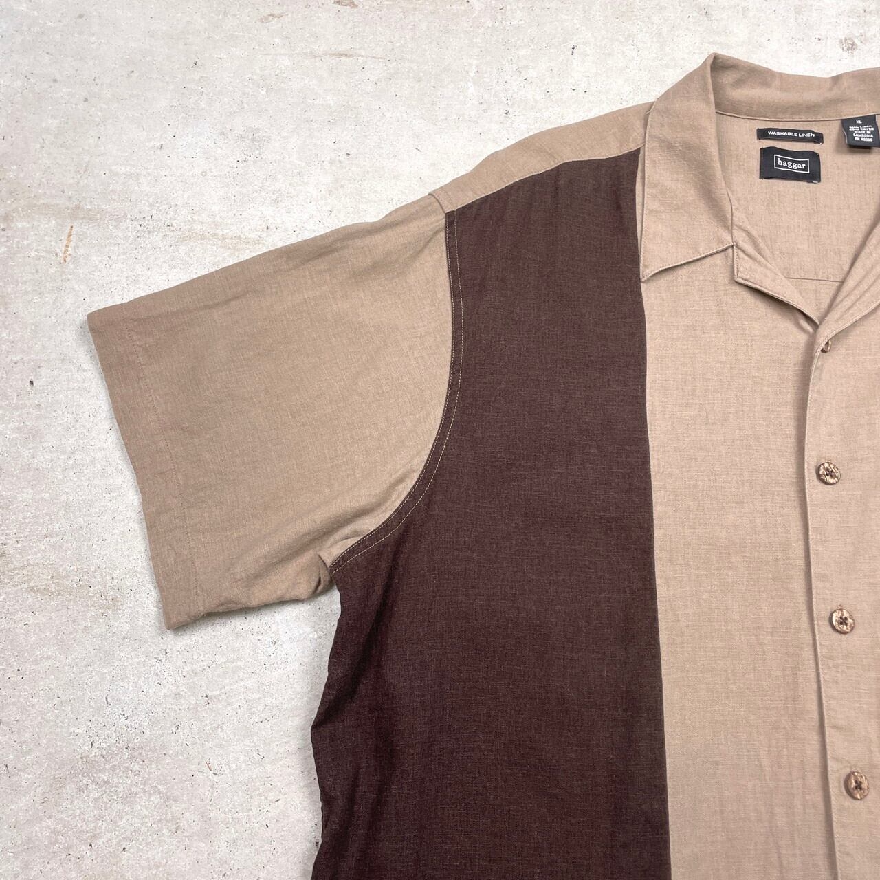 ✴︎ハーバー✴︎サンオー✴︎ヴィンテージ✴︎9'11✴︎モダンクラシック✴︎ 90年代 haggar ハガー 開襟シャツ オープンカラーシャツ リネン