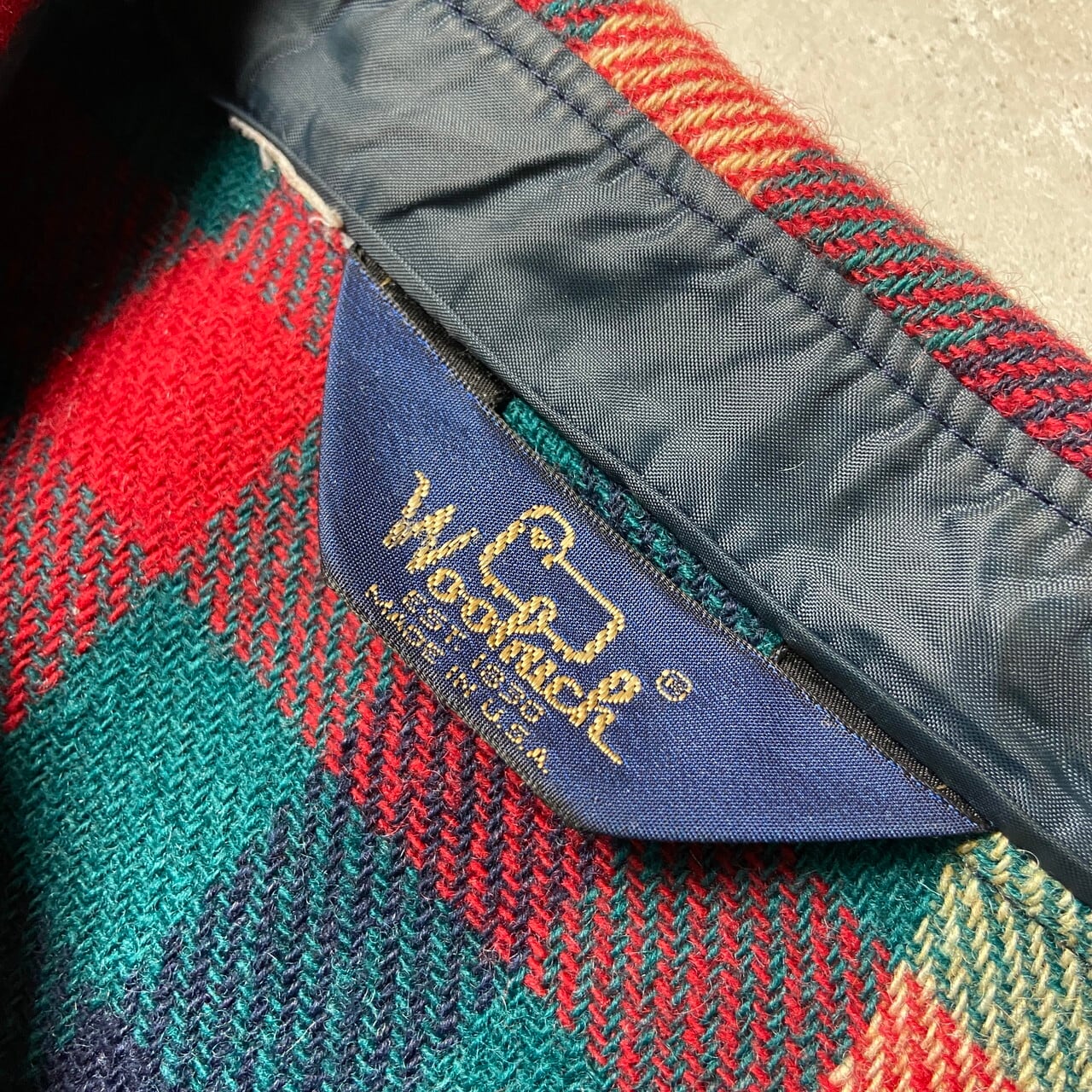 80年代 USA製 WOOLRICH ウールリッチ ウールシャツ メンズXL相当