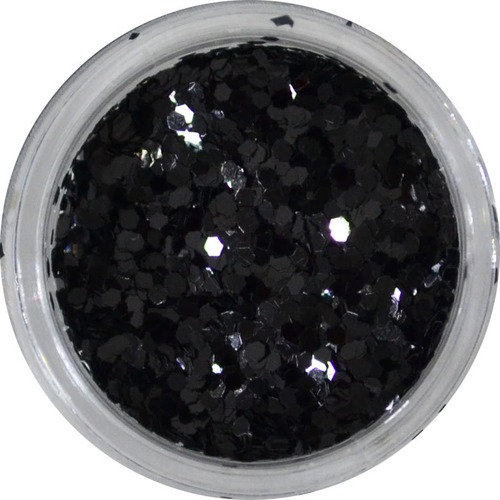 六角ホロ ヘキサゴン メタリック ホログラム　hm05 ジェットブラック 1mm プリンセスジュエリー