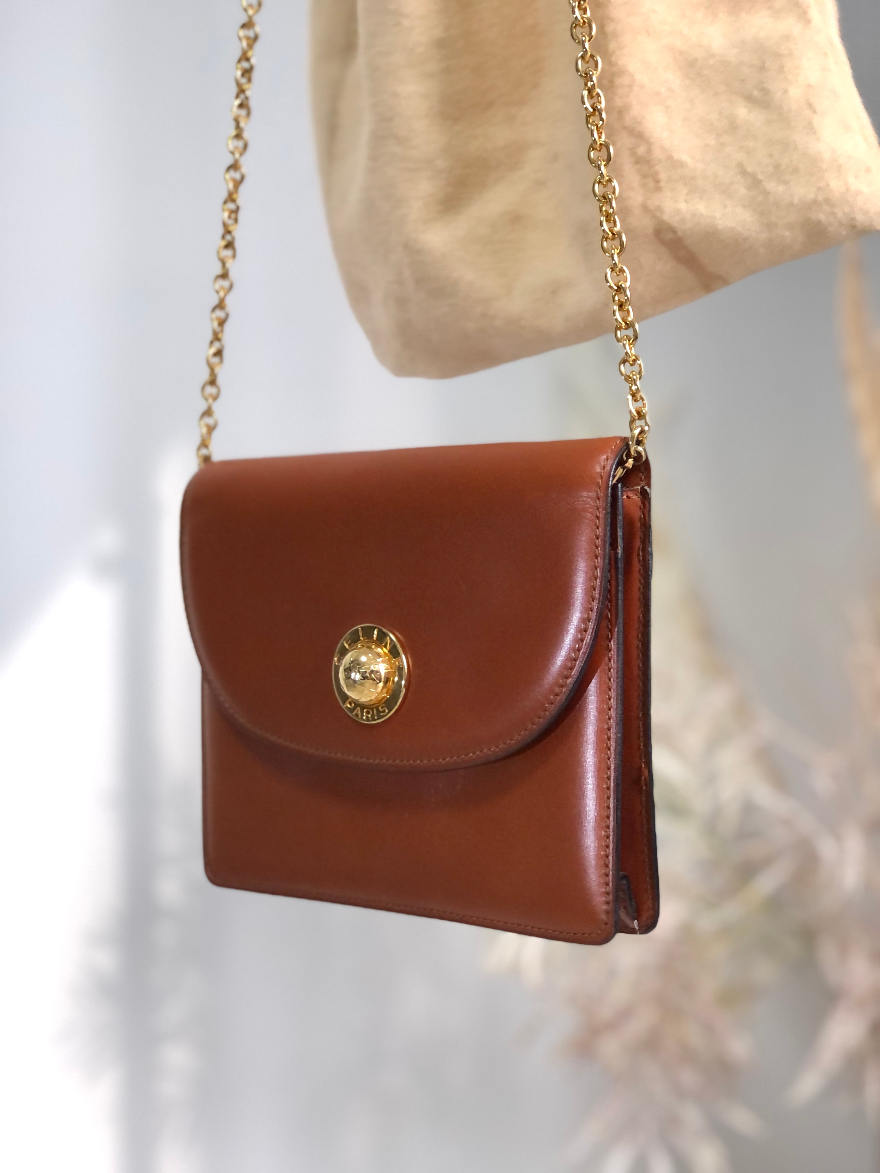 日本直送 名牌中古包 】CELINE セリーヌ スターボール レザー チェーン 