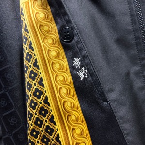 ZILLI black silk coat with fur