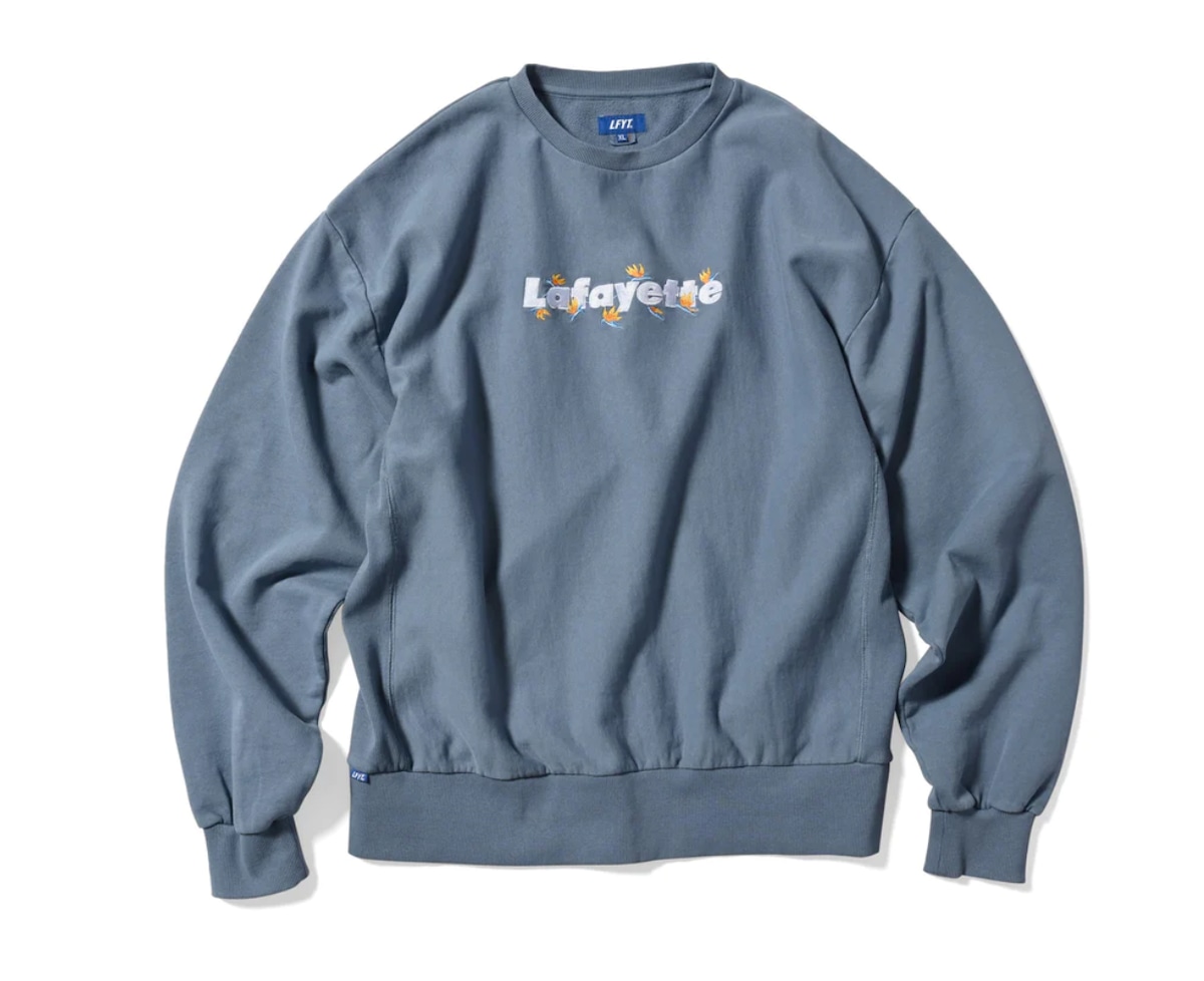 LFYT】STRELITZIA LOGO US COTTON PIGMENT DYED CREWNECK クルーネック