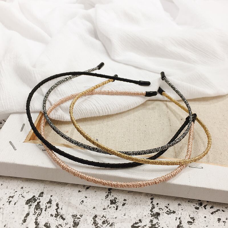 サウスの遊び心のある、かわいい、甘い、細いヘアバンド、シンプルなレトロなスパンコール、ワイルドブラックウォッシュヘアピン、女性のヘッドドレストレンド ブラック・アイド・ピーズ15645156438