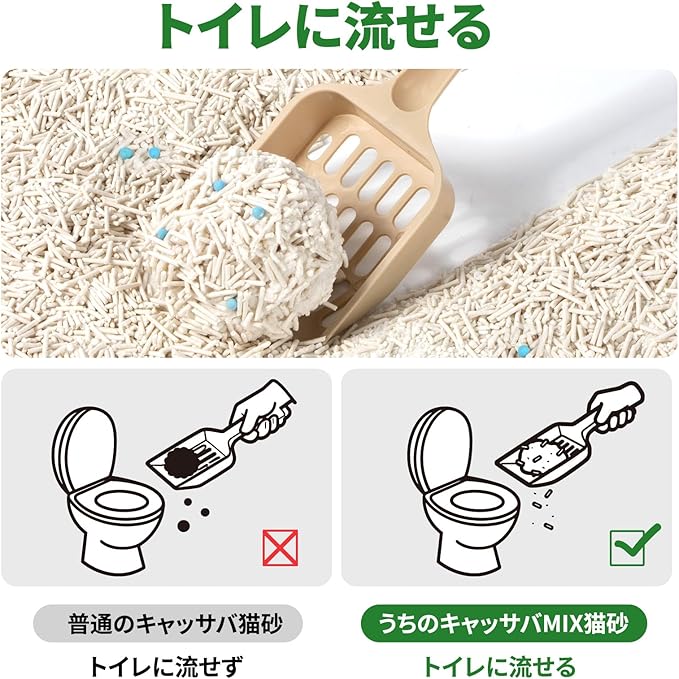 HoneyCare おからとキャッサバ 猫砂 ハニーケア ミックス猫砂 混ぜる