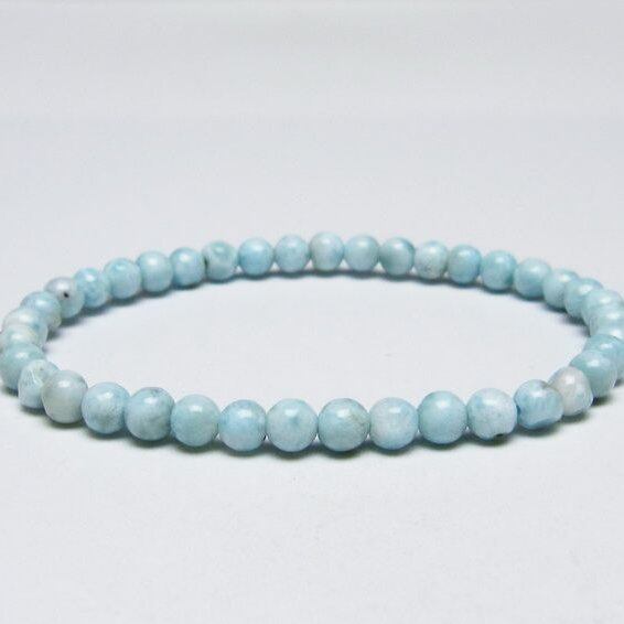 ラリマー ブレスレット 5mm メール便可 一点物 111-50839