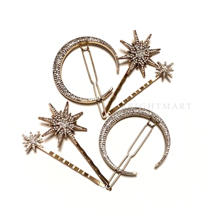 Sparkle Star 3 / 6 / 9 / 12 pins set - スパークルスター ヘアピンセット - / Gold