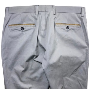 DOLCE&GABBANA brown piping stretch pants