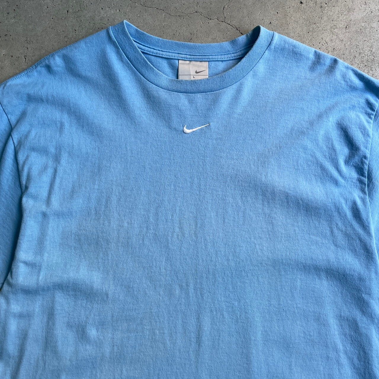 00年代 NIKE ナイキ ワンポイント センターロゴ 刺繍 Tシャツ メンズL 