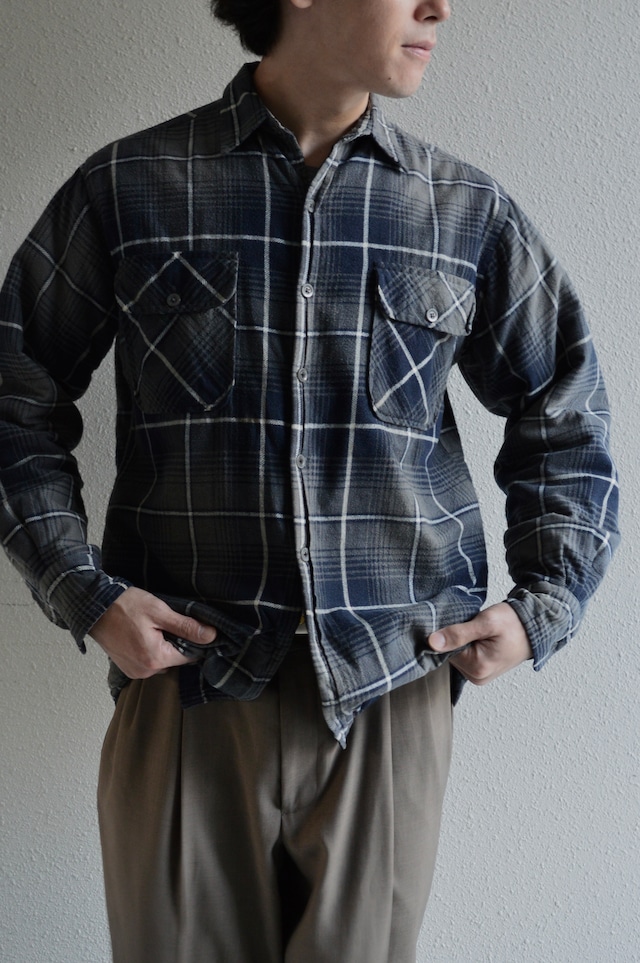 OZARK TRAIL 1980's-90's From USA Print Flannel Check Quilting Shirt Jacket プリントネル キルティングシャツジャケット