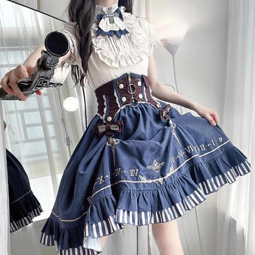 クラロリ♡ガードル付き英国風セットアップ　set35