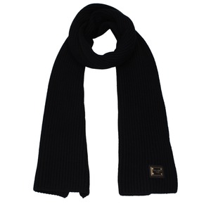 【新品】DOLCE&GABBANA ドルチェ&ガッバーナ メンズ スカーフ カシミヤ ブラック GXK64TJAWK0N0000
