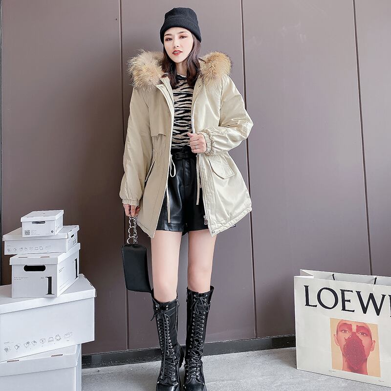 ファーカラーウェストコート ルーズカジュアルジャケット オータムウィンター 大きめサイズ 秋物 冬物 ミックスインファッション26929619726