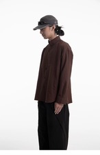UNDERMINE Textured Grid Loose Shirt
