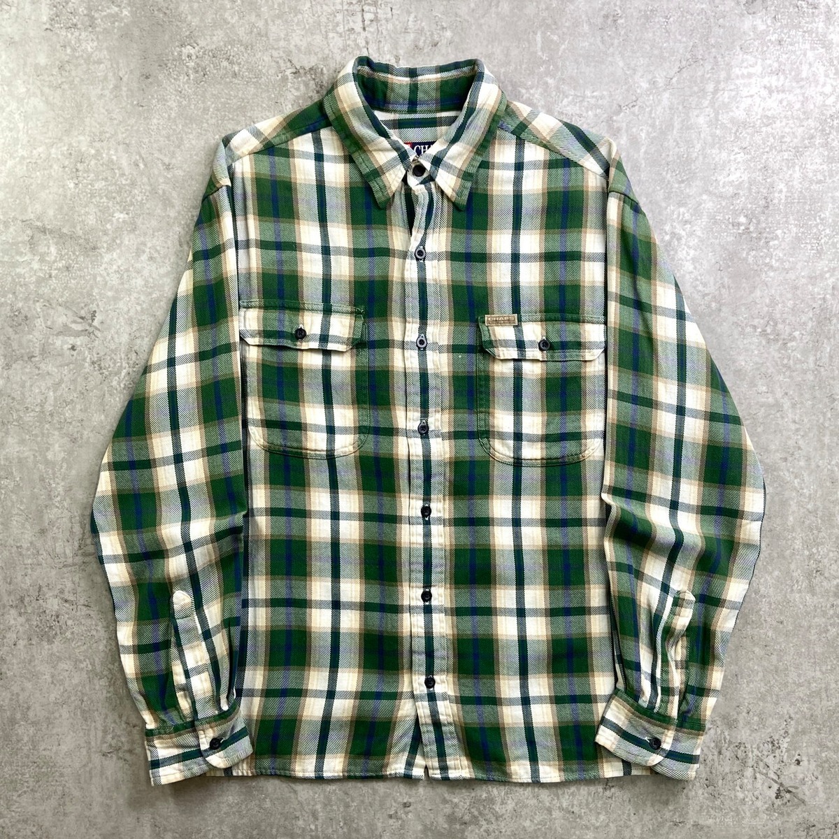 90年代 CHAPS Ralph Lauren チャップス ラルフローレン チェックシャツ 