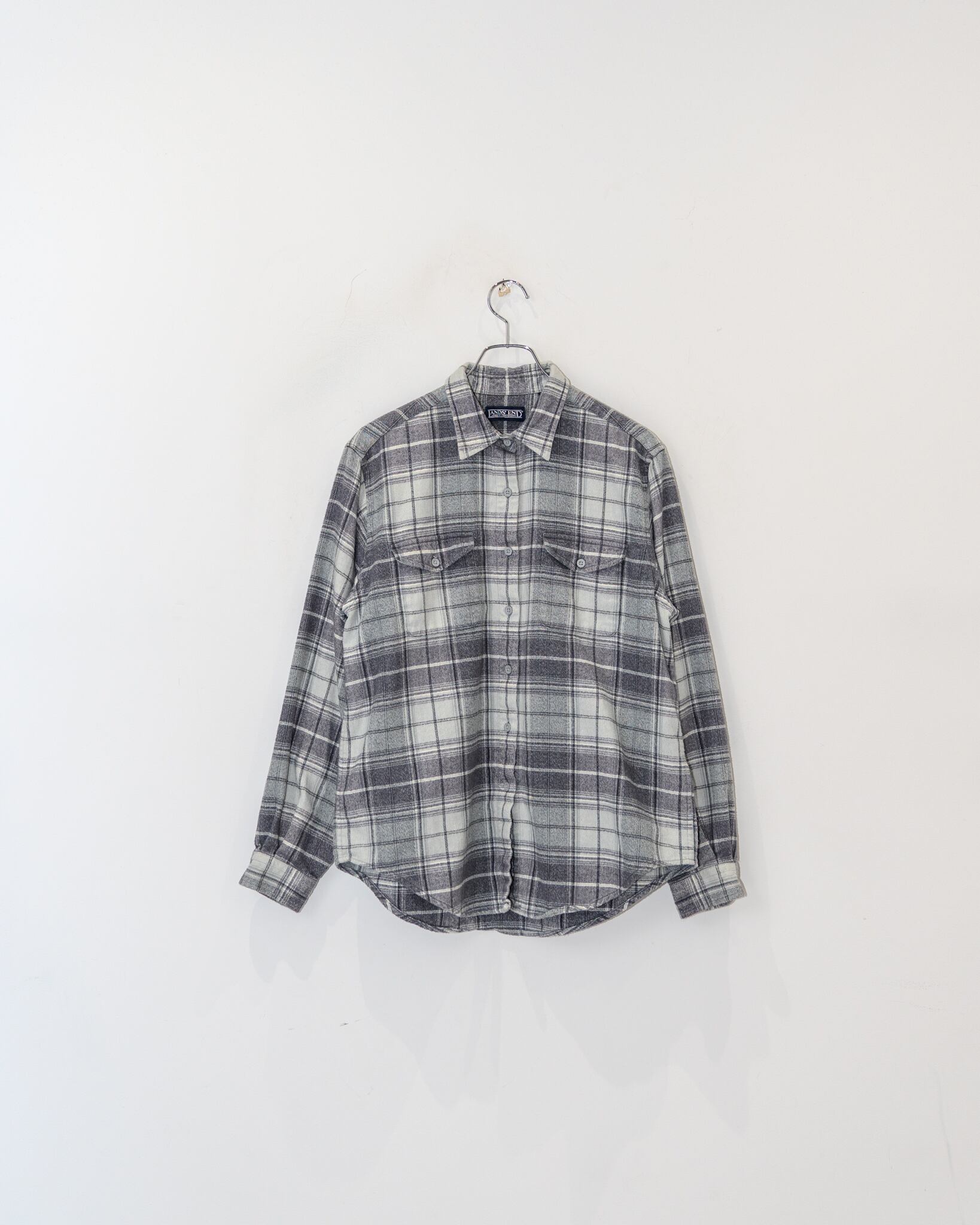 90s LANDS' END HEAVY FLANNEL SHIRT