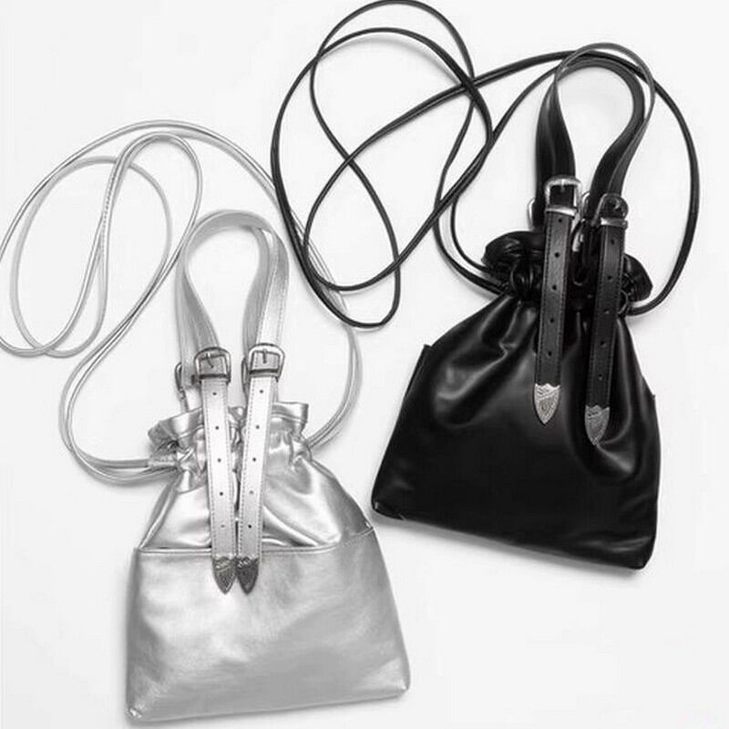 metal buckle shoulder bag W00099