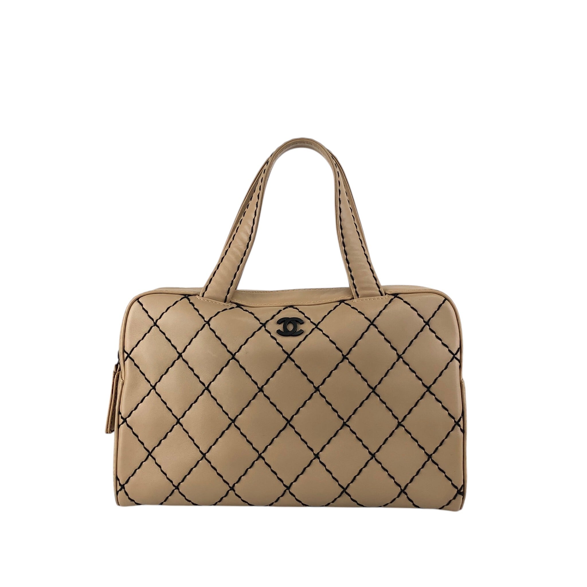 CHANEL シャネル マトラッセ ハンドバッグ ベージュ ココマーク