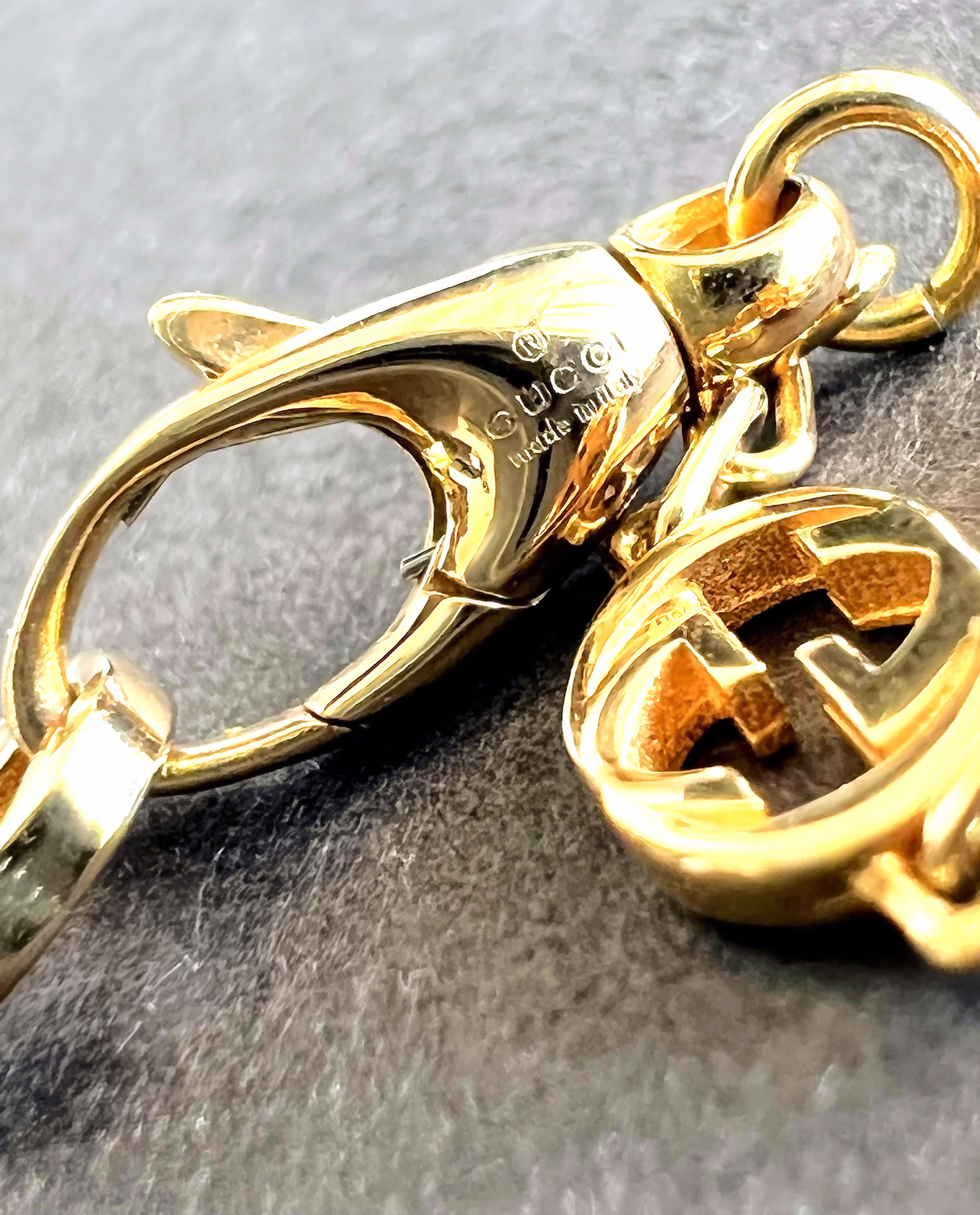 2023 現行 GUCCI グッチ K18 YG インターロッキングG ネックレス 2023 現行 GUCCI グッチ K18 YG インターロッキングG ネックレス