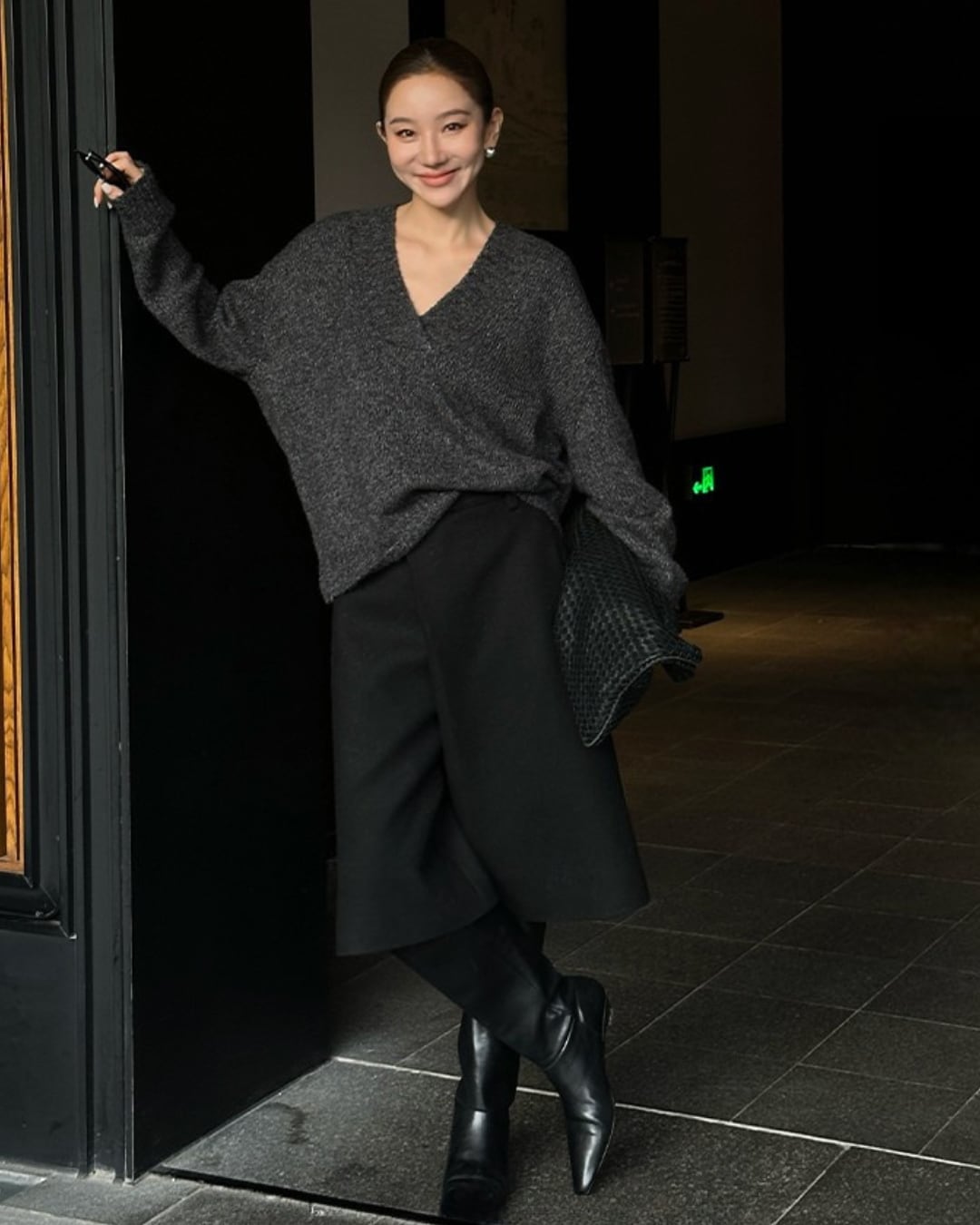 ウールミックスワイドハーフパンツ A25270