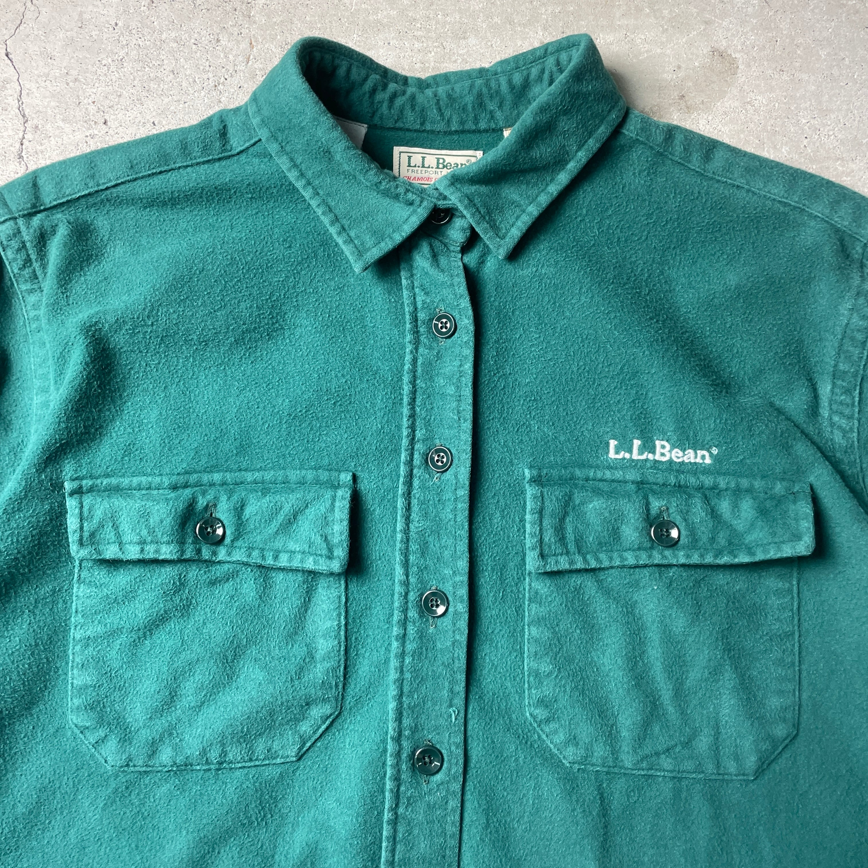 80年代 USA製 L.L.Bean エルエルビーン 長袖 ヘビーネルシャツ